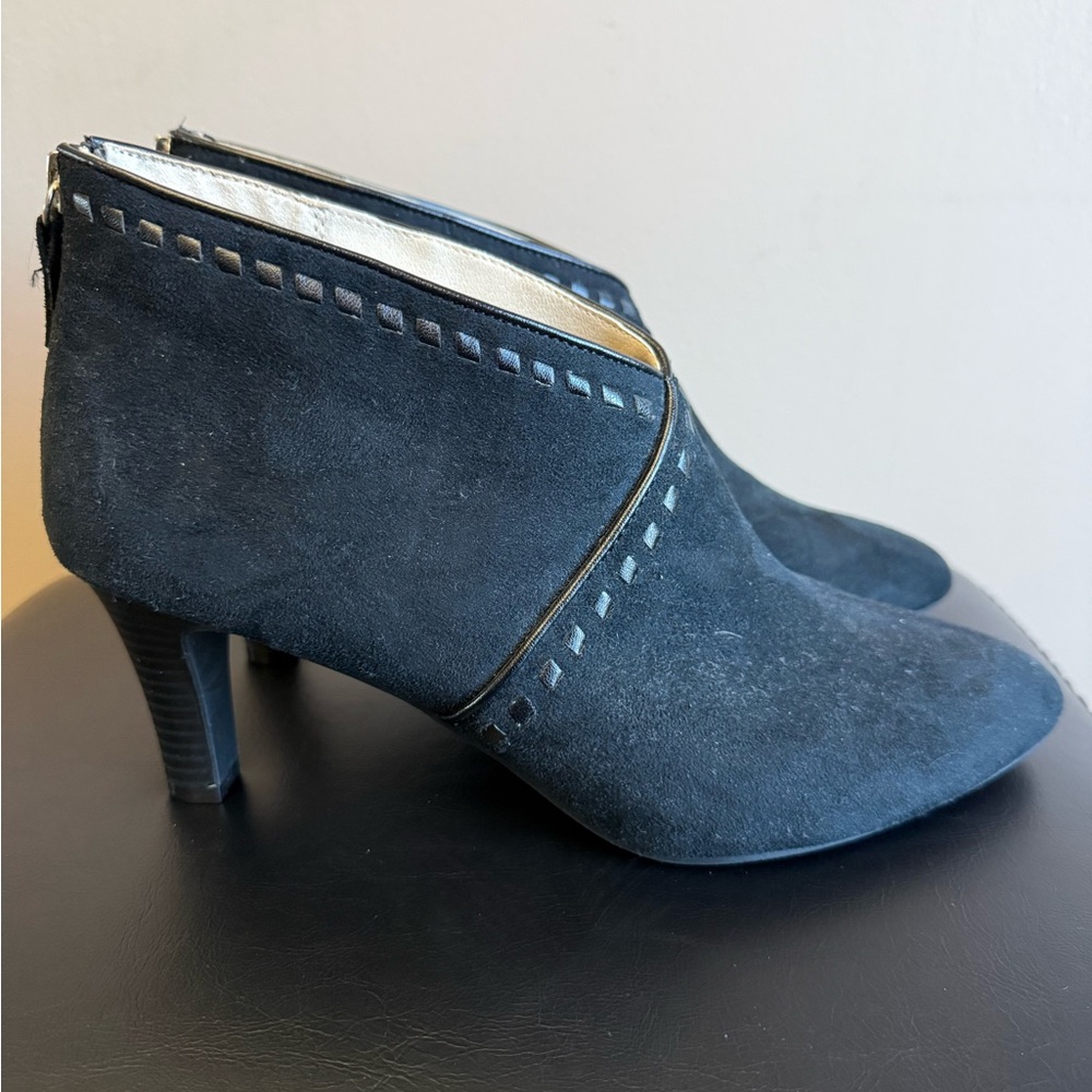 Life Stride Black Suede Ankle Booties - Picture 2 of 8